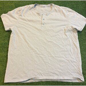 Ash & Erie shirt mens XL blue henley short sleeve athletic soft lighweight